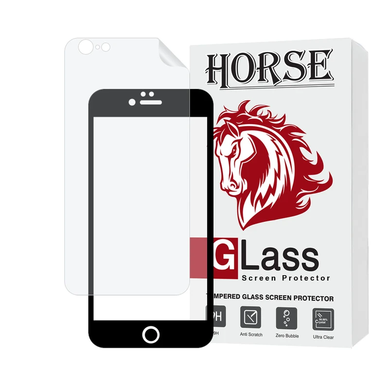 محافظ صفحه نمایش سرامیکی مات هورس مدل MCERAMNANOH مناسب برای گوشی موبایل اپل  iPhone 6s Plus / 6 Plus به همراه محافظ پشت گوشی