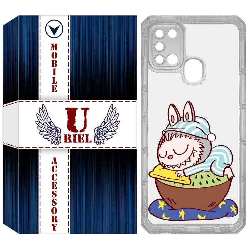 کاور یوریل قاب مدل Clear کد 127 طرح لبوبو مناسب برای گوشی موبایل سامسونگ Galaxy A21S