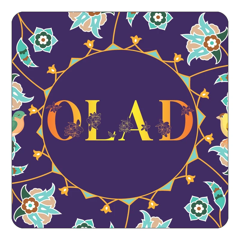 مگنت کاکتی طرح اسم اولاد olad مدل گل و بلبل کد mg16564