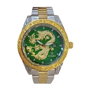 ساعت مچی عقربه‌ای مردانه رولکس مدل دراگون قفل مخفی 