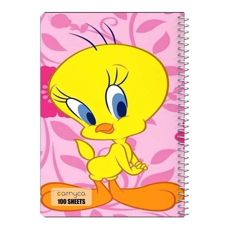 دفتر مشق 100 برگ سیمی کارنیکا طرح توییتی Tweety کد 95824