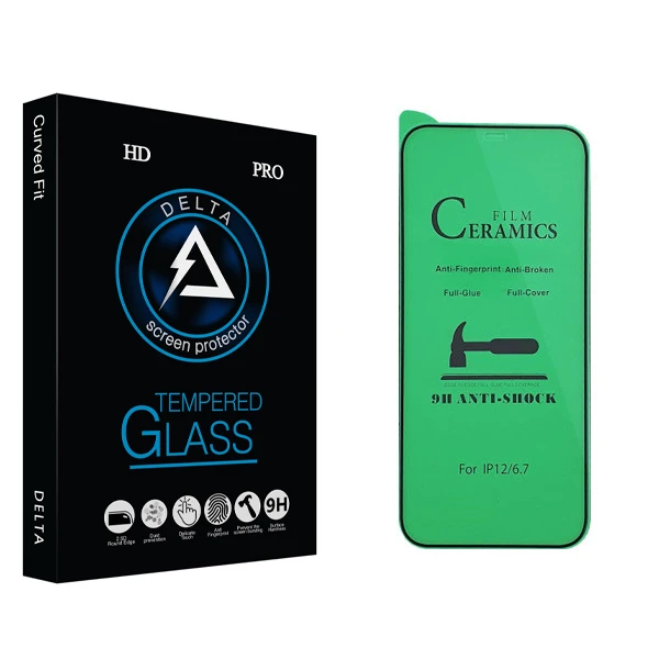 محافظ صفحه نمایش سرامیکی دلتا مدل Fit مناسب برای گوشی موبایل اپل iPhone 12 pro max