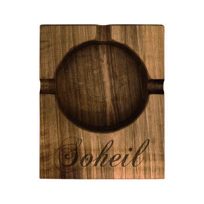 زیرسیگاری چوبی مدل اسم سهیل