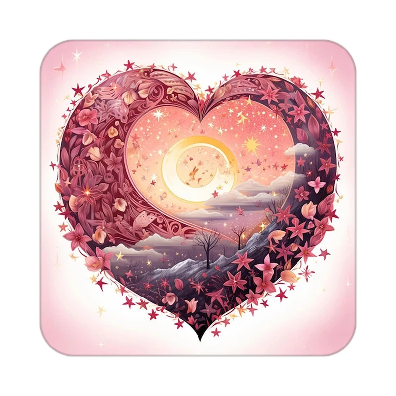 زیر لیوانی کاکتی مدل عاشقانه کد mp13550