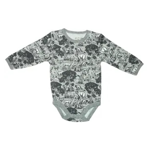 بادی آستین بلند نوزادی مدل جنگل