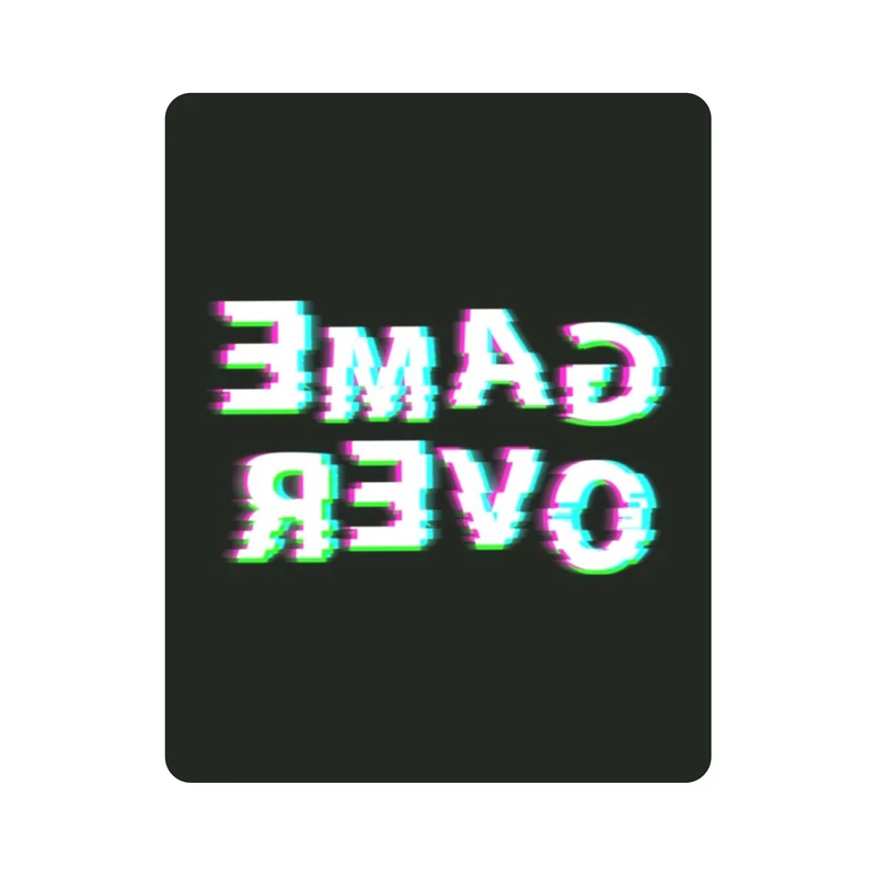 ماوس پد اطلس آبی طرح Game Over مدل T1402