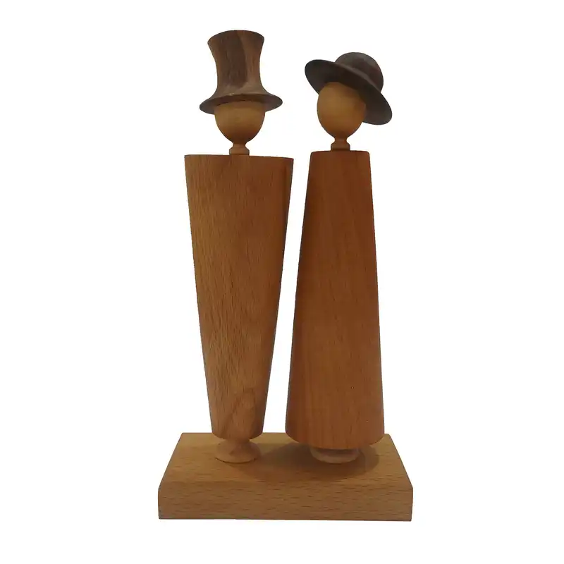 تندیس مدل چوبی زوج عاشق فانتزی