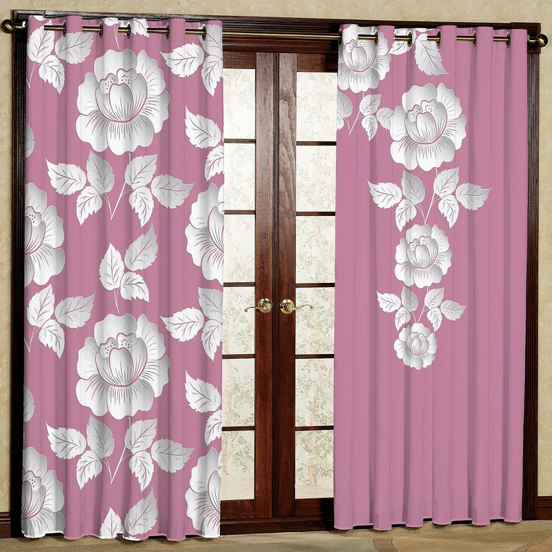 پرده مدل گلدار مخمل پانچی کد 1239 سایز 200x140 سانتی متر