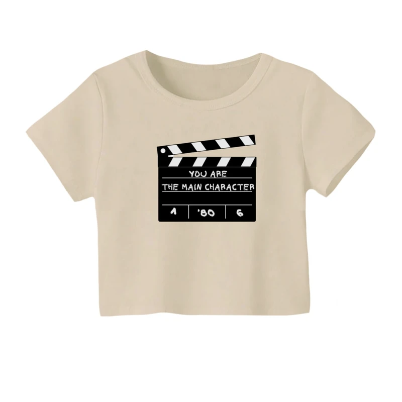 کراپ‌ تی‌شرت آستین کوتاه زنانه مدل کات