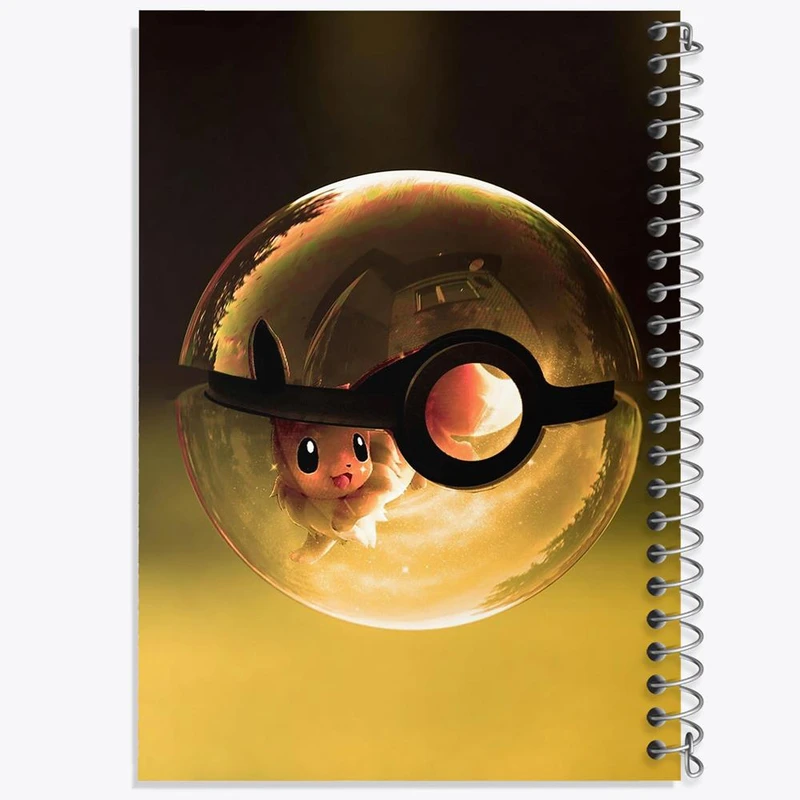 دفتر مشق 50 برگ خندالو مدل پیکاچو انیمه پوکمون کد 17393