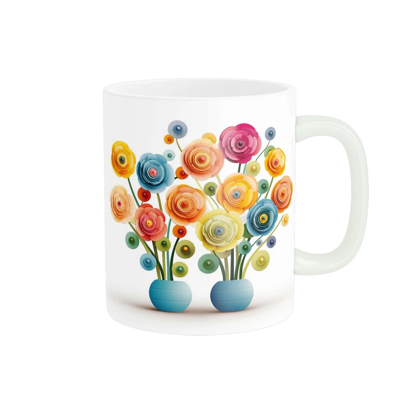 ماگ پاد آفرین طرح گل کد 2426