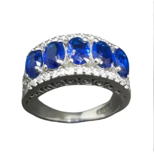 انگشتر نقره زنانه  طرح جواهر مدل 5 تاش