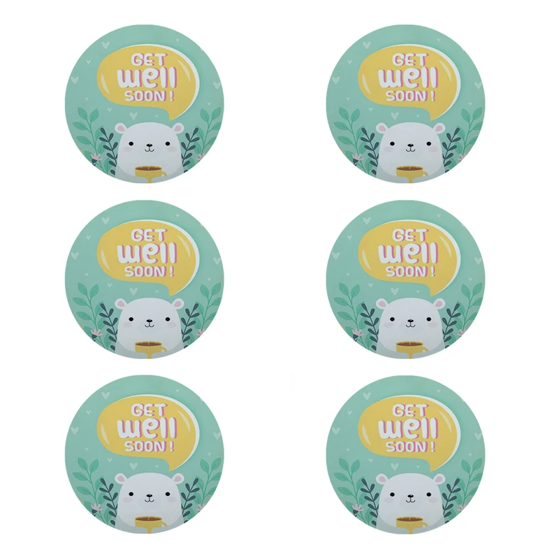 زیر لیوانی طرح خرس کد 8068 بسته 6 عددی