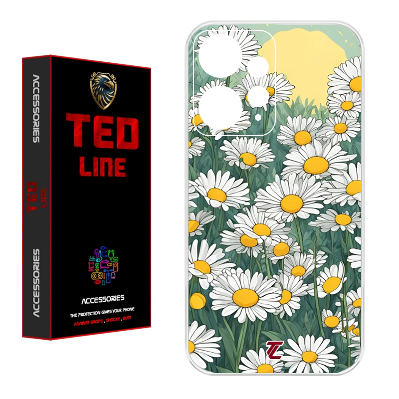 کاور تدلاین طرح گل بابونه کد 1141 مناسب برای گوشی موبایل شیائومی Redmi Note 12 4G