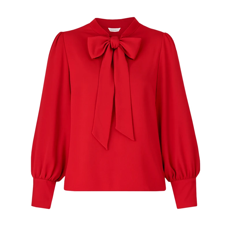 بلوز آستین بلند یقه کراواتی زنانه مکس مدل 45853