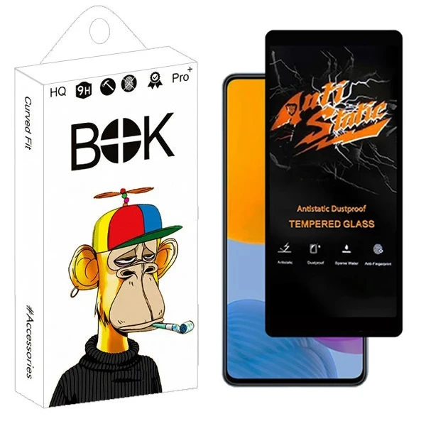 محافظ صفحه نمایش بوک مدل Carbon Antistatic مناسب برای گوشی موبایل سامسونگ Galaxy A71 / M62 / F62 / Note 10 Lite