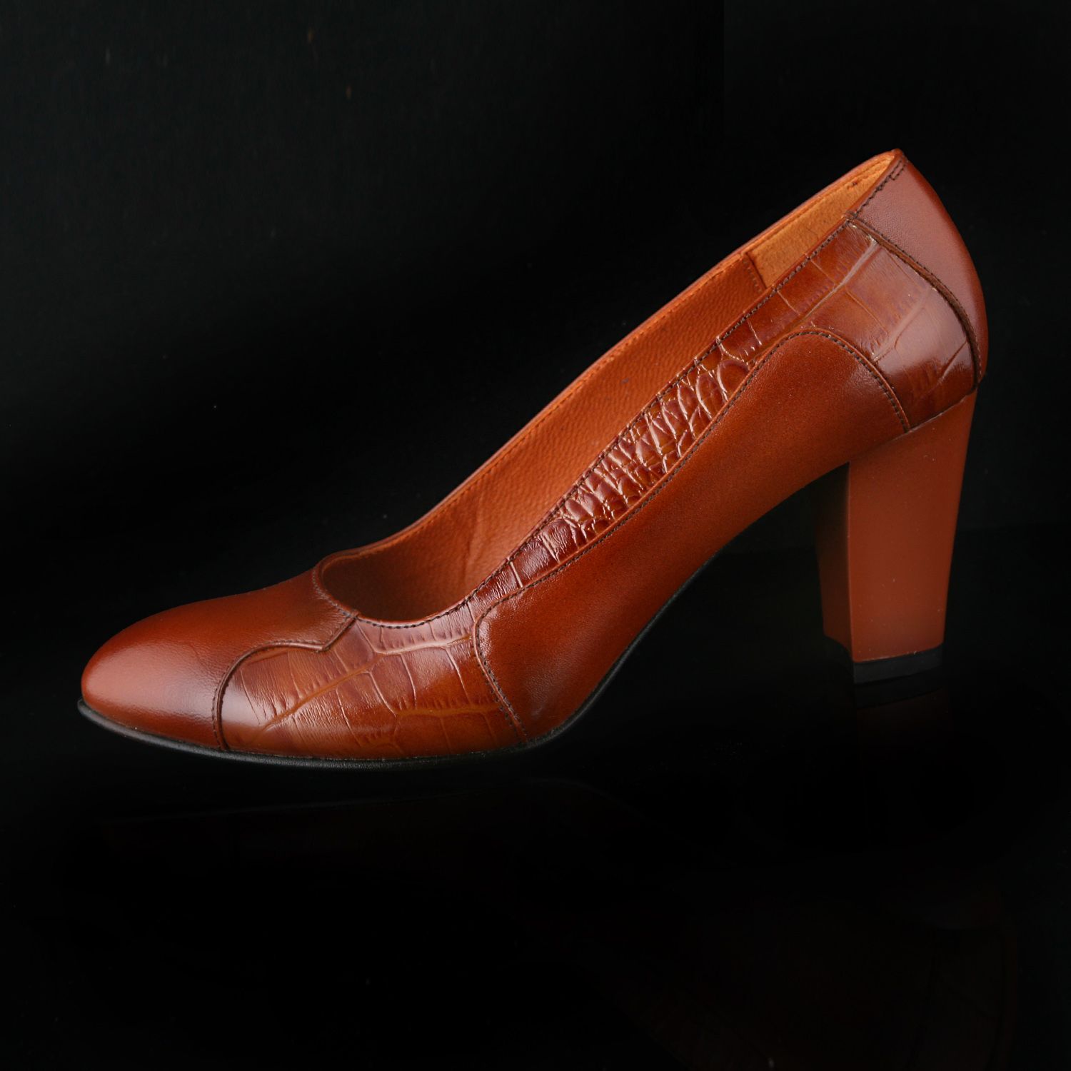کفش زنانه چرم یلسان مدل آنا ASL-ANA-602-GCGN