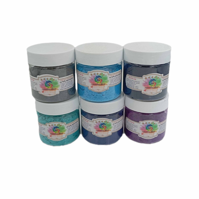 پودرمخمل کالروی مدل m1007 بسته 6 عددی