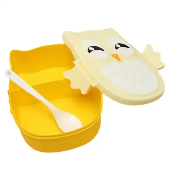 ظرف غذای 3 تکه کودک طرح جغد کد 223