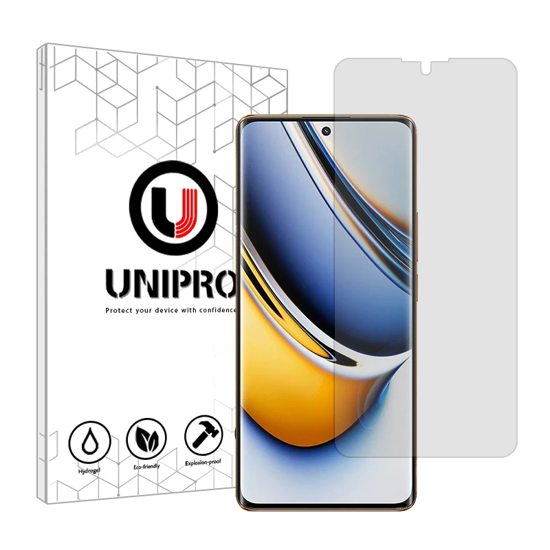 محافظ صفحه نمایش شفاف یونی پرو مدل Explosion Proof مناسب برای گوشی موبایل ریلمی 11 Pro Plus