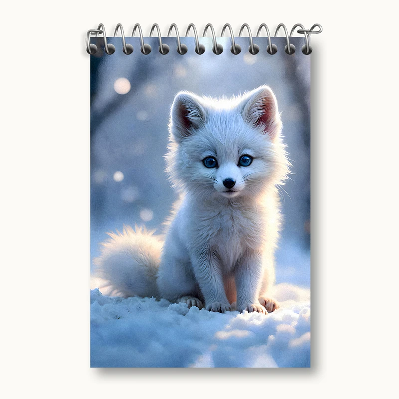 دفتر یادداشت 50 برگ خندالو طرح روباه سفید کد N3885