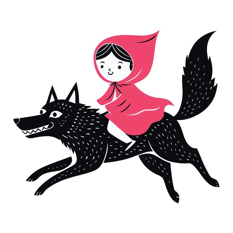 برچسب لپ تاپ پویا مارکت طرح شنل قرمزی کد 3977