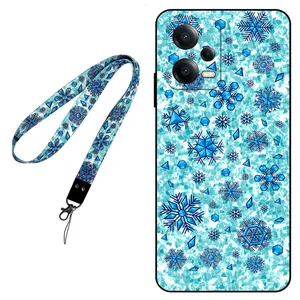 Megafone Snow Flake 0014 Cover For Xiaomi Poco X5 5G Mobile Neckband 