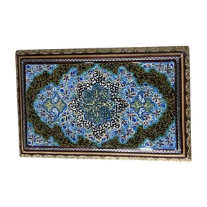 جعبه جواهرات خاتم کاری مدل تذهیب کد ۱۹