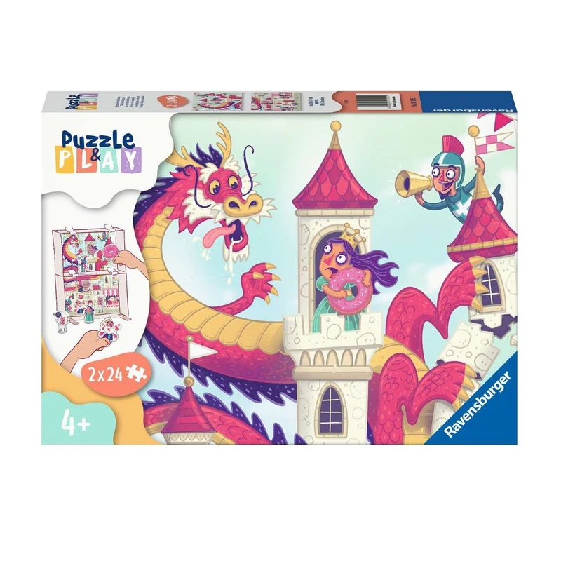 پازل 24 تکه راونزبرگر مدل The Donut Dragon کد 05595 مجموعه 2 عددی