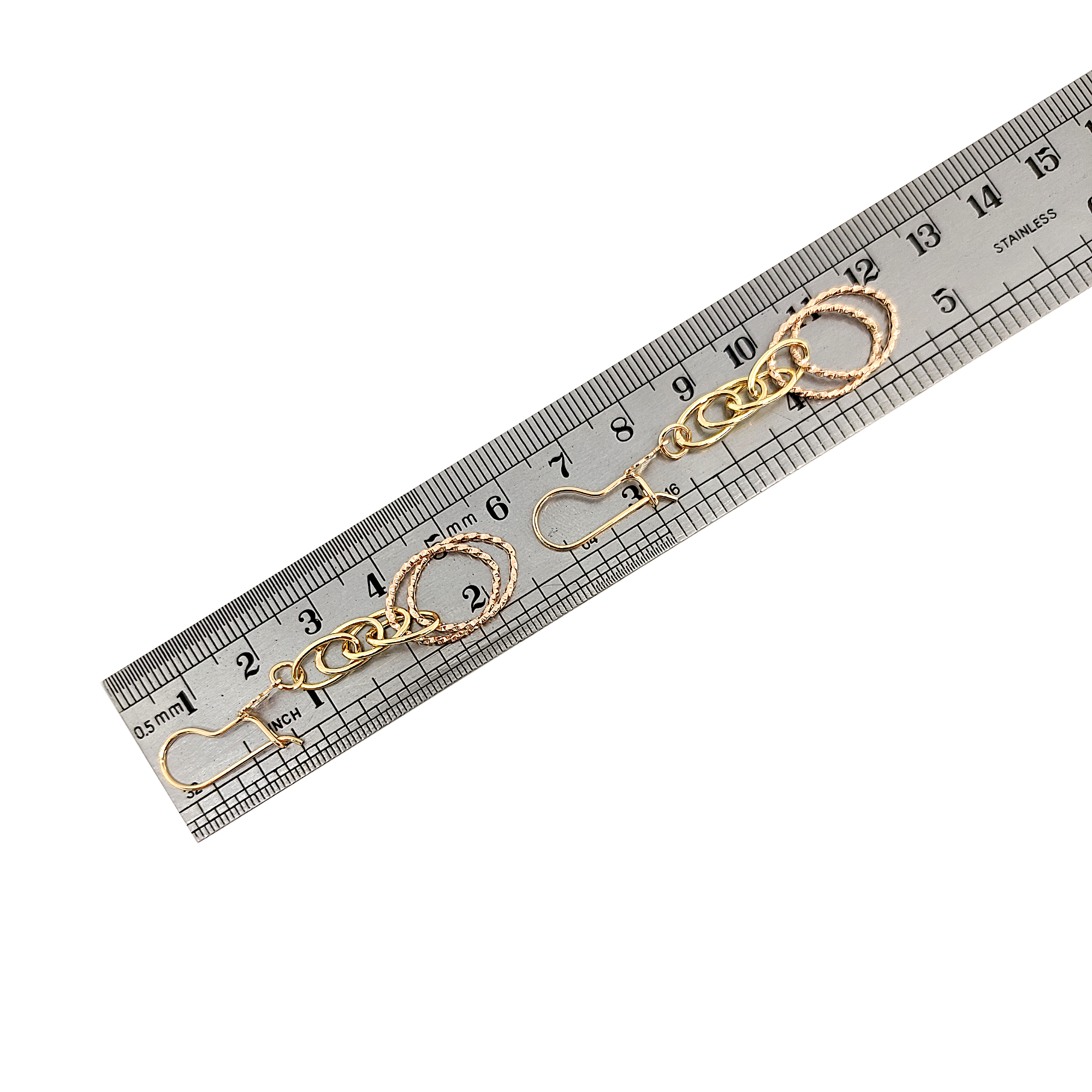 گوشواره آویز طلا 18 عیار زنانه طلا و جواهرسازی افرا مدل شانل 265251