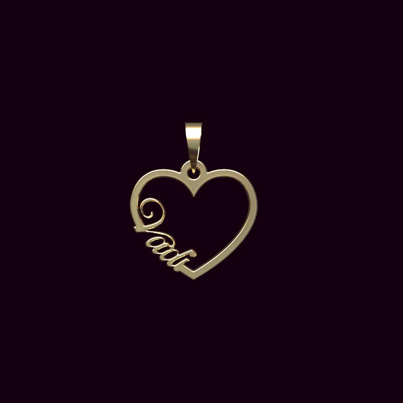 آویز گردنبند طلا 18 عیار زنانه مدوپد مدل اسم وادی vadi کد PB1-10212