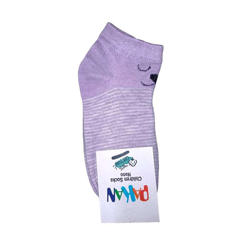 جوراب ساق کوتاه بچگانه مدل راه راه گربه