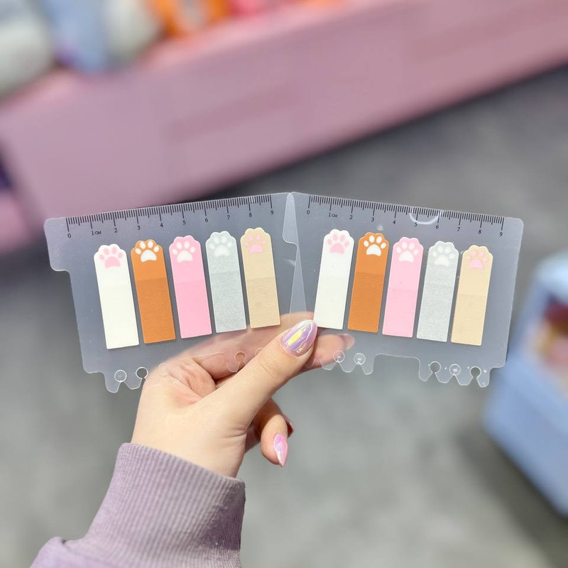 کاغذ چسب دار آنیدا مدل استیک نوت شفاف علامت گذار طرح پنجه