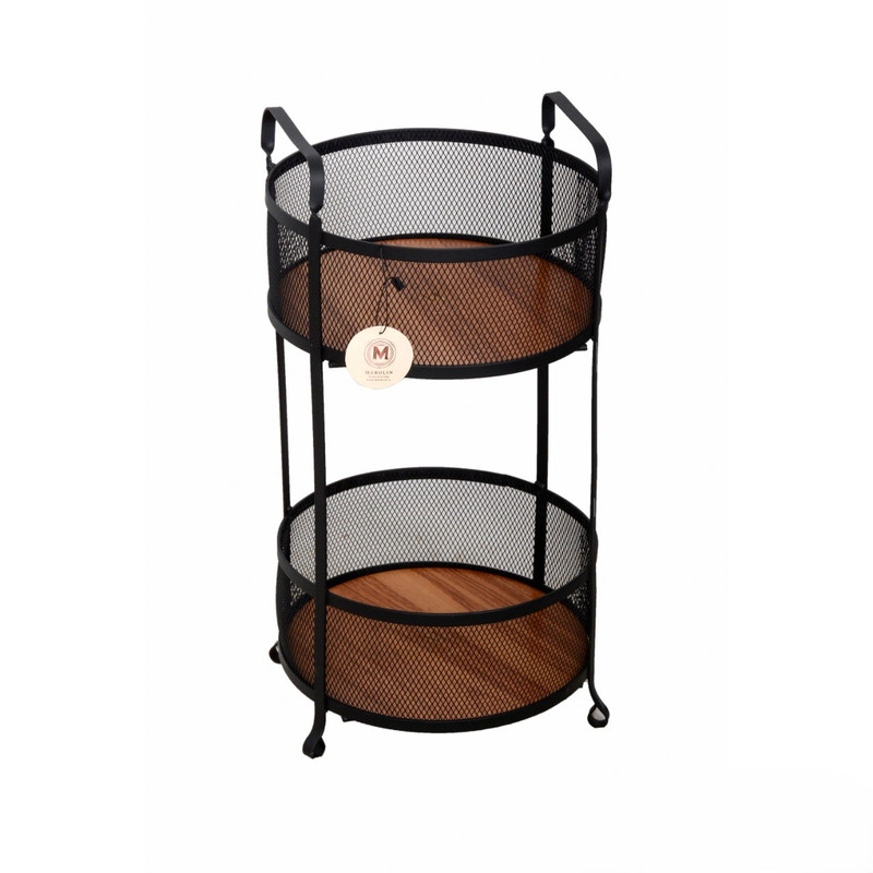 سبد سیب زمینی و پیاز مرولین مدل گلورا دوطبقه کد 40142