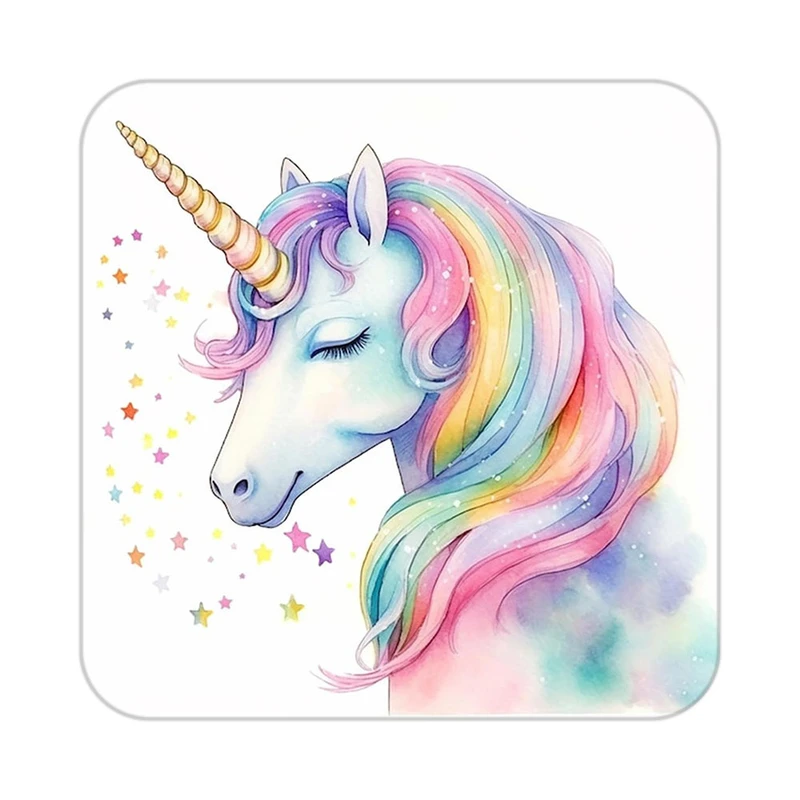 زیر لیوانی کاکتی طرح اسب تک شاخ و یونیکورن مدل mp33282