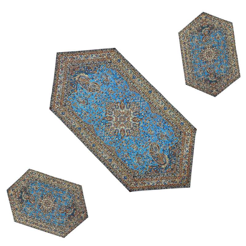 ست 3 تکه رومیزی ترمه مدل هفت سین کد BL3-3