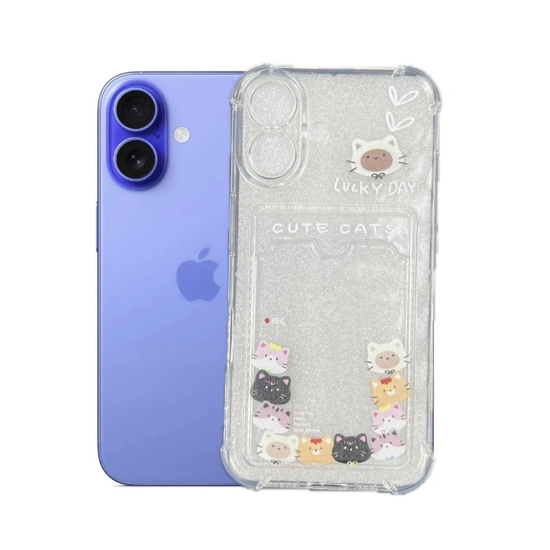 کاور طرح خانواده گربه ها مناسب برای گوشی موبایل اپل iPhone 16