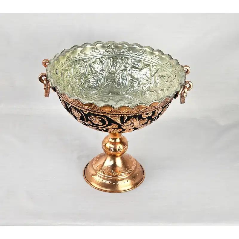 میوه خوری قلمزنی مسی مدل گوشواره ای کد S30