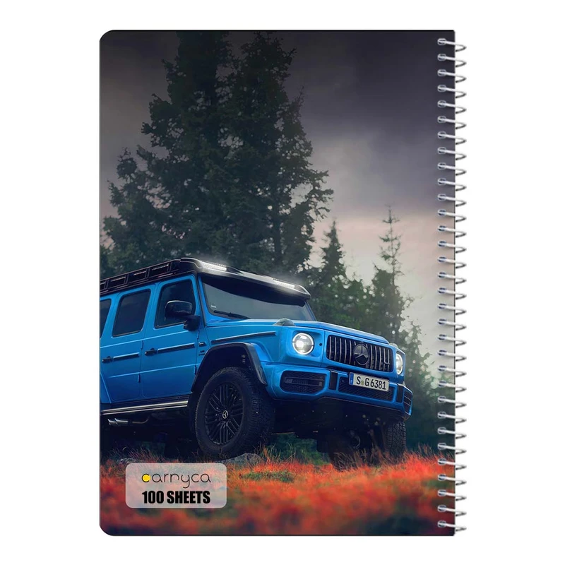 دفتر شطرنجی 100 برگ سیمی کارنیکا طرح مرسدس‑ا ام جی G۶۳ Mercedes‑AMG G63 کد 51275