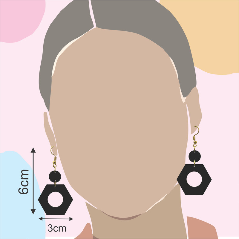 گوشواره زنانه هانستو مدل E2-053 مجموعه دو عددی