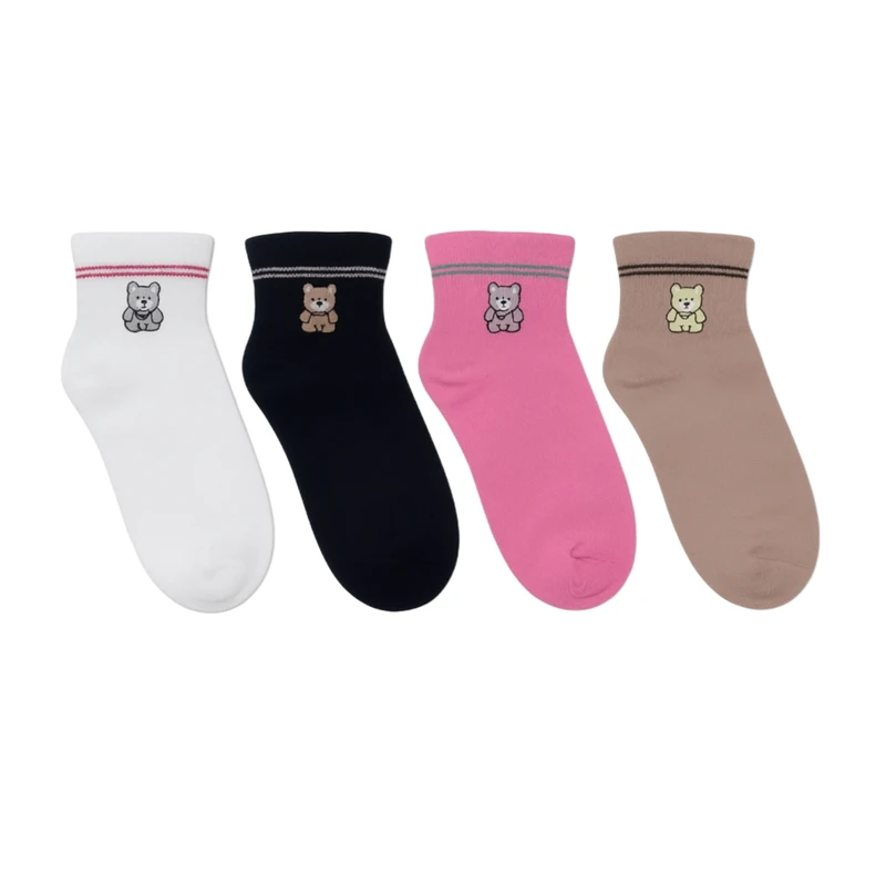 جوراب ساق کوتاه پسرانه مدل 401001R4 بسته 4 عددی