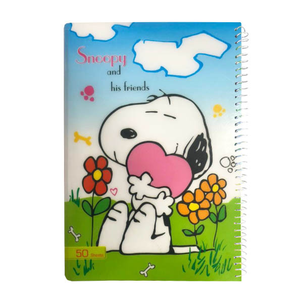 دفتر مشق 50 برگ طرح اسنوپی کد as-129