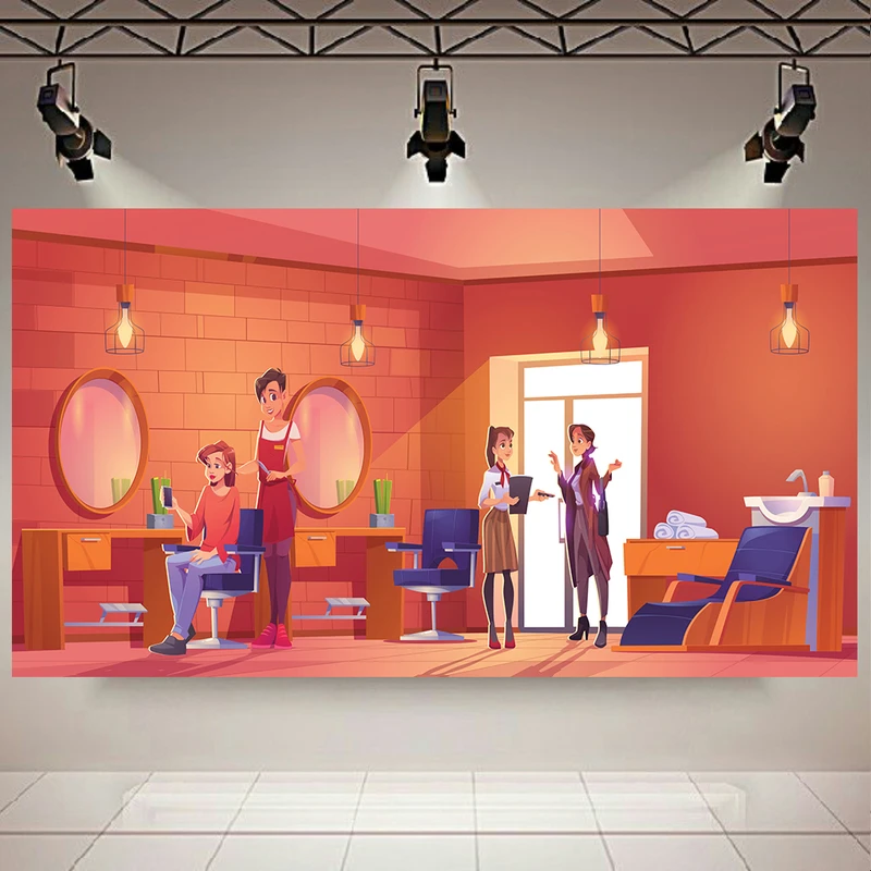  تابلو بوم طرح سالن آرایشگاه زنانه کد AR156