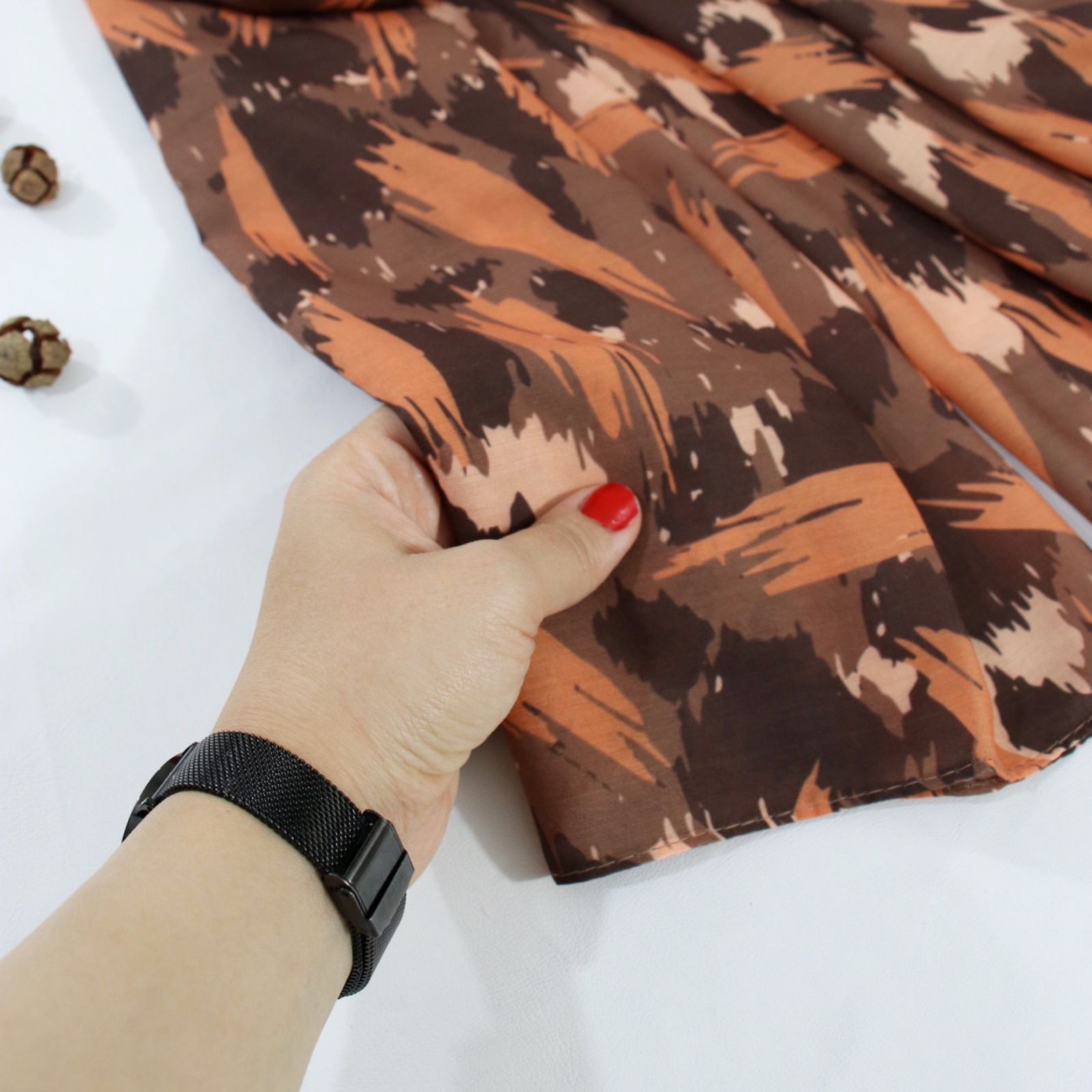 شال زنانه مدل نخی پلنگی کد 2791 - - 5