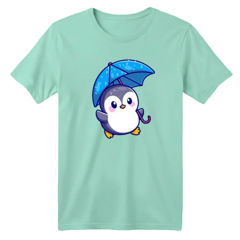 تی شرت آستین کوتاه بچگانه مدل پنگوئن کد ۵