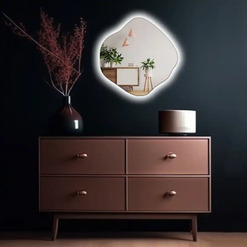 آینه تجسم طرح دفرمه بک لایت مدل رها