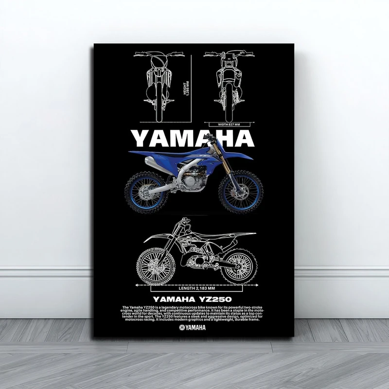 تابلو شاسی بکلیت طرح موتور یاماها YZ250 مدل SH-S10683