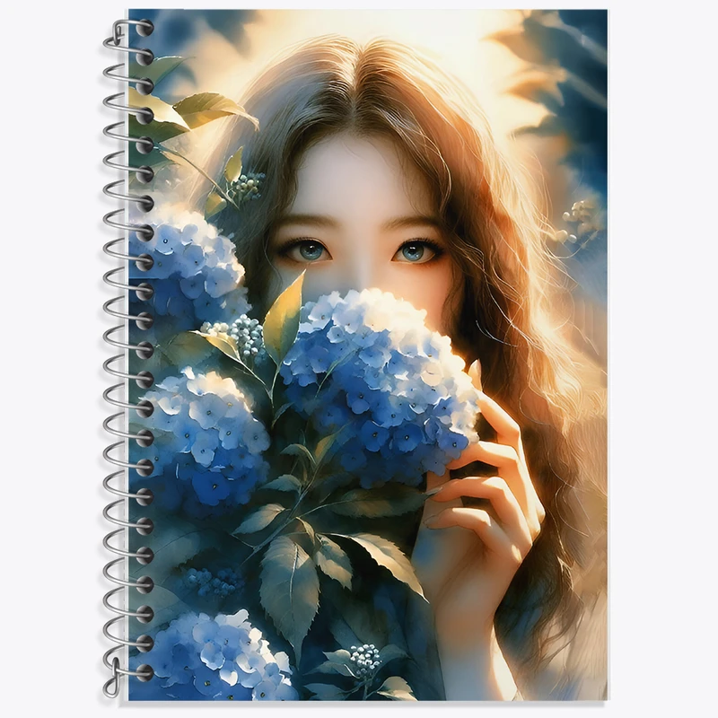 دفتر زبان 50 برگ خندالو مدل دو خط طرح دخترانه کد F6663