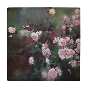 کاشی کارنیلا طرح نقاشی گل مدل لوحی کد klh2053