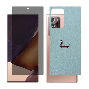Glass Together model privacy glass screen protector suitable for Samsung Galaxy Note20 Ultra 5G mobile phone with cover sticker on the back of the phone